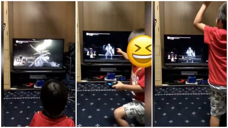 Illustration for article titled For a 5-Year-Old, This Kid Seems Good At Dark Souls 3