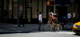 Illustration for article titled Are Bicyclists Jerks, Or Are They Just Being Safe?