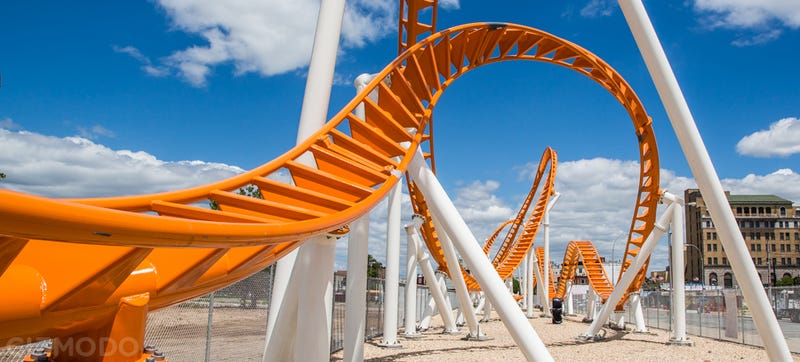 Roller coaster track
