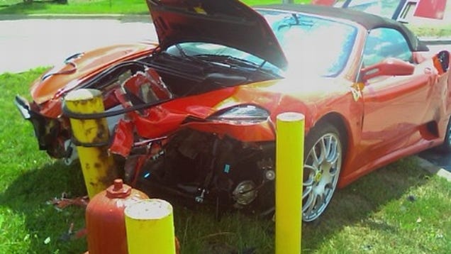 Ferrari F430 Wrecked In Metro Detroit Suburb