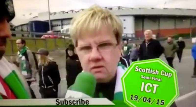 Illustration for article titled Old Lady Celtic Fan Has Harsh, Concise Words Of Criticism For Her Team