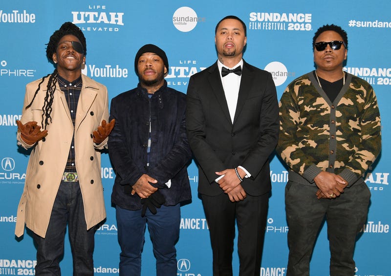 (L-R) Isiain X, Antoine Redus, Jamal Trulove, and Willie Hen attend the ‘The Last Black Man In San Francisco’ Premiere during the 2019 Sundance Film Festival at Eccles Center Theatre on Jan. 26, 2019, in Park City, Utah.