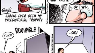 Illustration for article titled Candorville Comic: Valedictorian Trophy