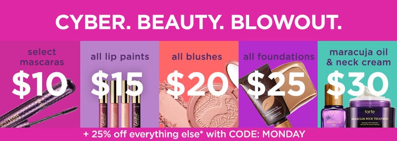 Illustration for article titled Tarte Cosmetics is Not Only Giving You 25% Off, But is Having a Cyber Beauty Blowout