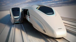 Illustration for article titled Moving platforms let you get on high-speed train while it's still moving