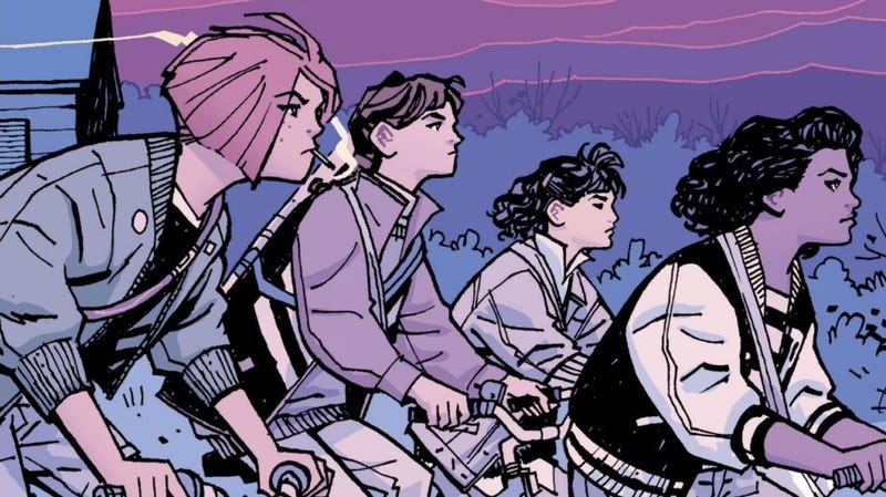 An image from Paper Girls, illustrated by Cliff Chiang