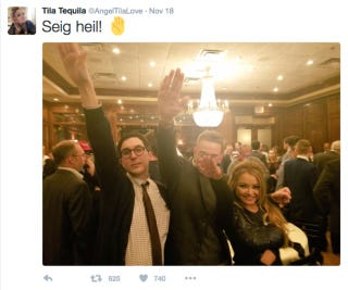 Attendees at white nationalist dinner held at Maggiano’s Little Italy in Washington, D.C.Twitter