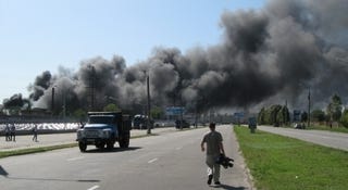 Illustration for article titled ZAZ Factory Catches Fire!