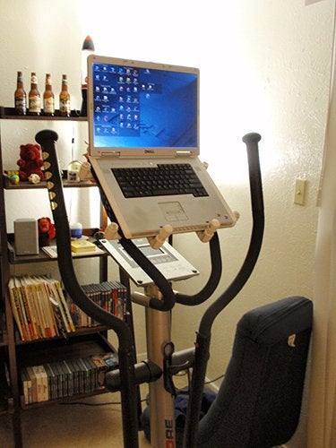 DIY PVC Laptop Stand for Exercise Equipment