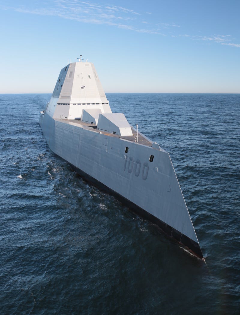 This Is The Navys New Zumwalt Class Destroyer Out At Sea For The