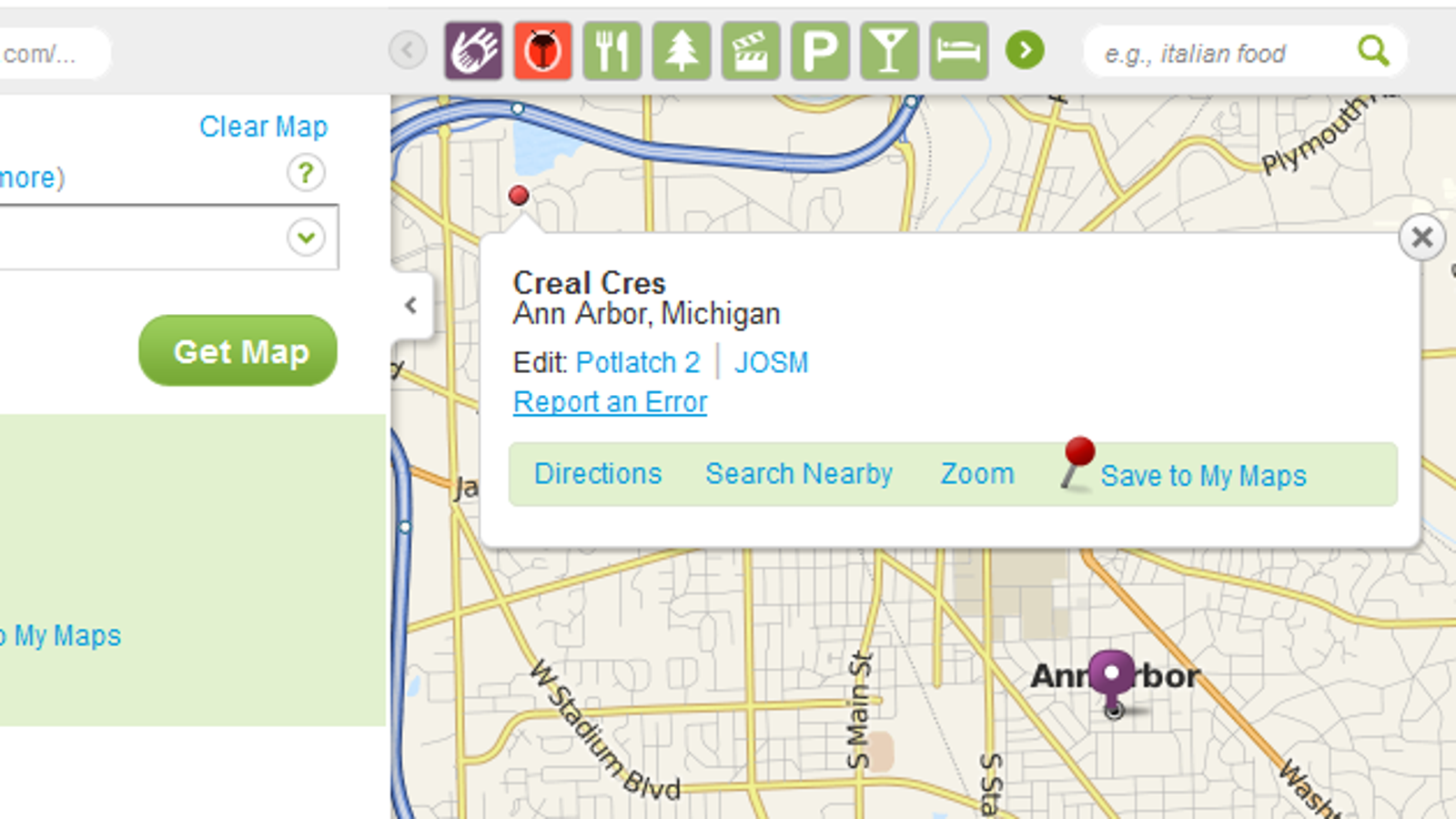mapquest open map