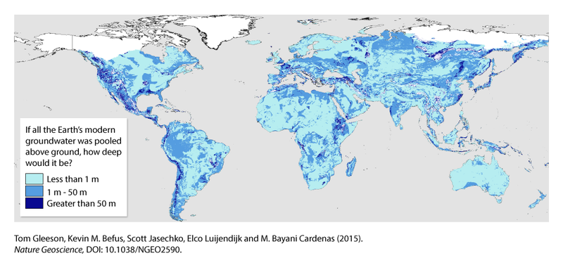 Peta Menampilkan Air Tanah Bumi Muncul Melihat Kita Sebagian Besar