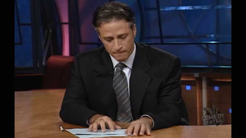 Illustration for article titled Jon Stewart's Post-9/11 Daily Show Was Tearful, Hopeful & Amazing