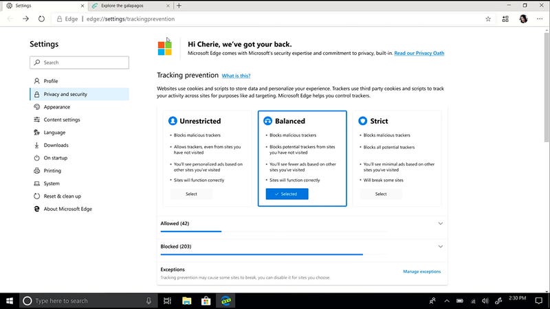 how to block websites on microsoft edge browser