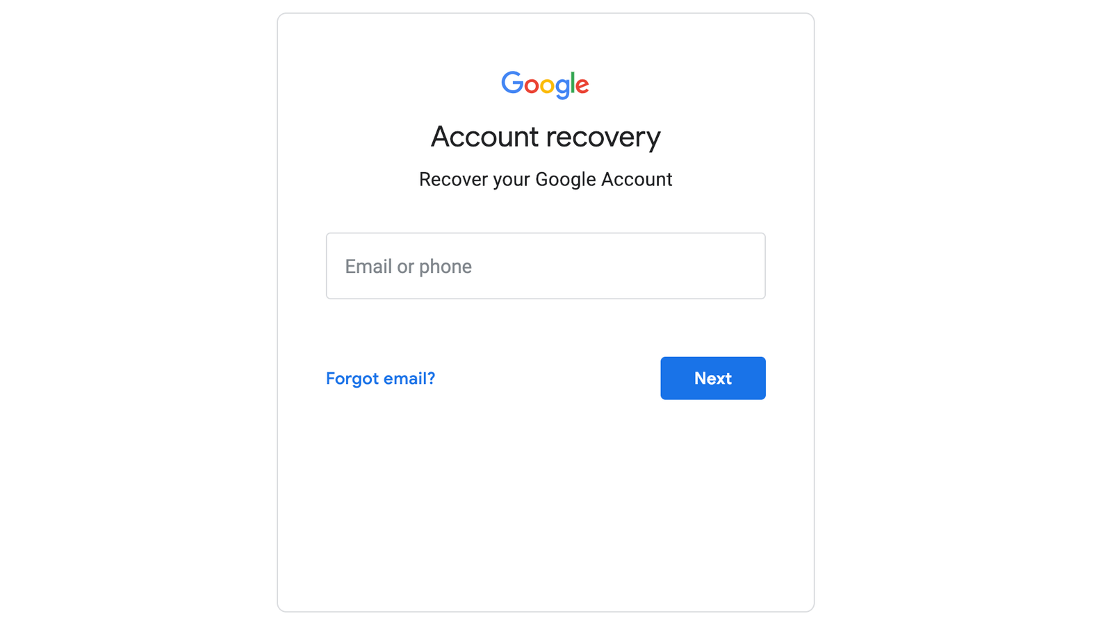 Google account Recovery восстановление
