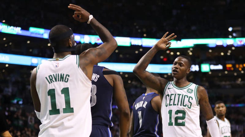 Illustration for article titled Terry Rozier Tries To Compliment Kyrie Irving, Does Not Succeed In The Slightest