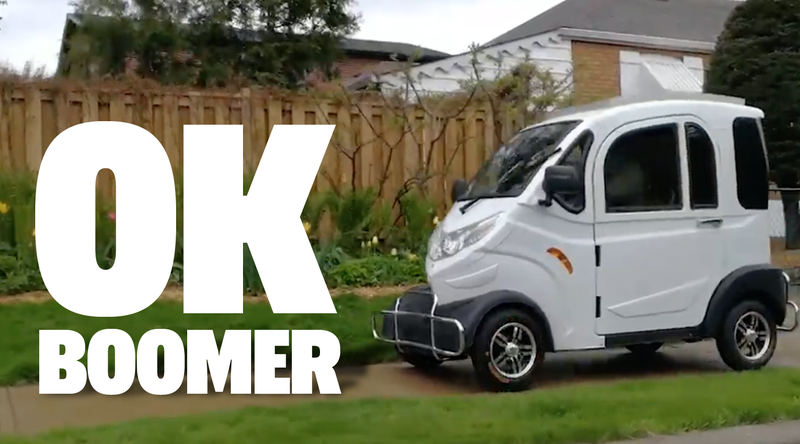 Illustration for article titled The Whole "Ok, Boomer" Thing Is Summed Up In This Car For Boomers