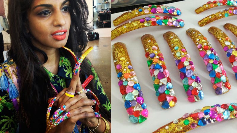 Illustration for article titled Check Out M.I.A.'s Insanely Elaborate Nail Art