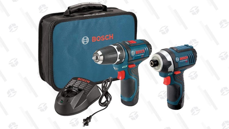 Bosch 12V Drill/Driver and Impact Driver Combo Kit | $99 | Amazon | Add any eligible item of $1 or more for $20 off.