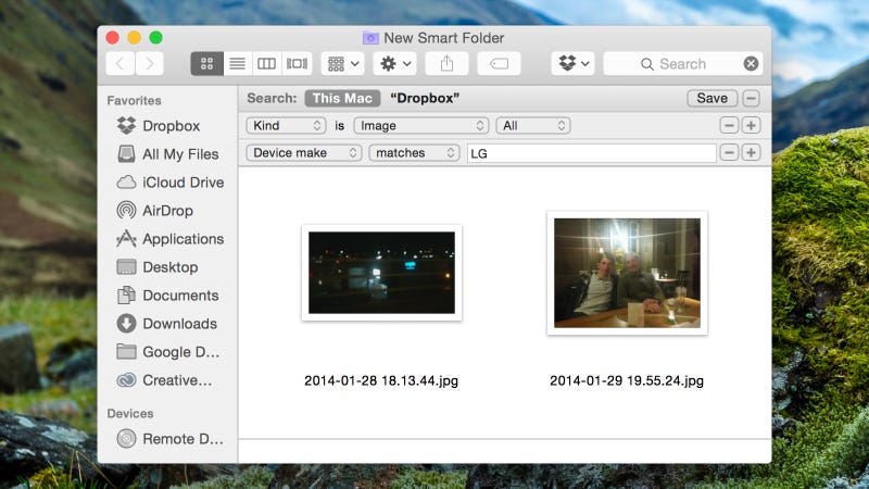 Illustration for article titled Use Smart Folders on OS X To Put All Your Photos in One Convenient Place