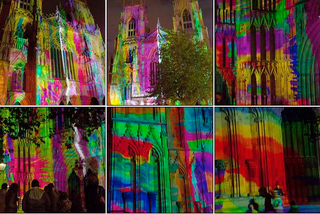 Illustration for article titled Screaming Light Show Illuminates Goth Cathedral