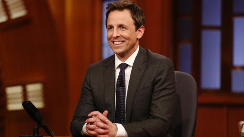 Illustration for article titled Seth Meyers agrees to be on TV for at least another five years