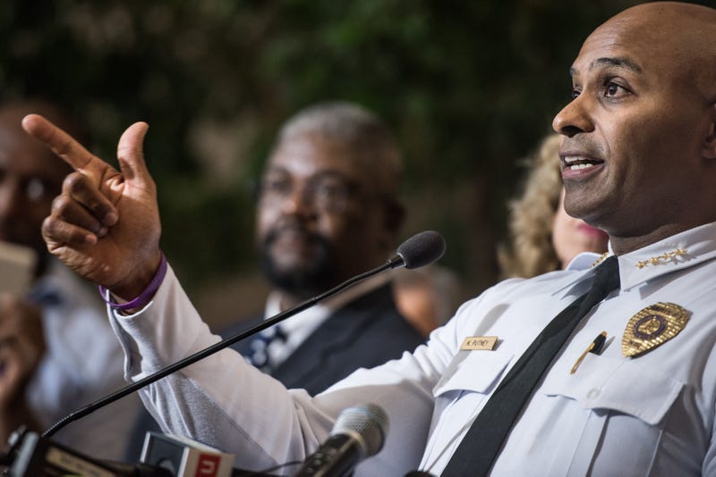 Charlotte-Mecklenburg Police Chief Kerr Putney fields questions from the media Sept. 22, 2016, in Charlotte, N.C.Sean Rayford/Getty Images