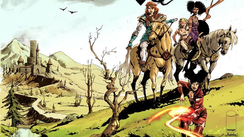 Illustration for article titled When it comes to high fantasy, Rat Queens #8 says “fuck tradition”