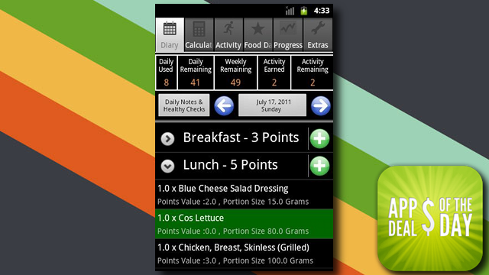 Daily App Deals Get Ultimate Weight Watcher Diary for Android for 60