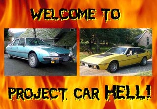 Illustration for article titled Project Car Hell: Citroen CX Diesel or V8 Lotus Eclat?