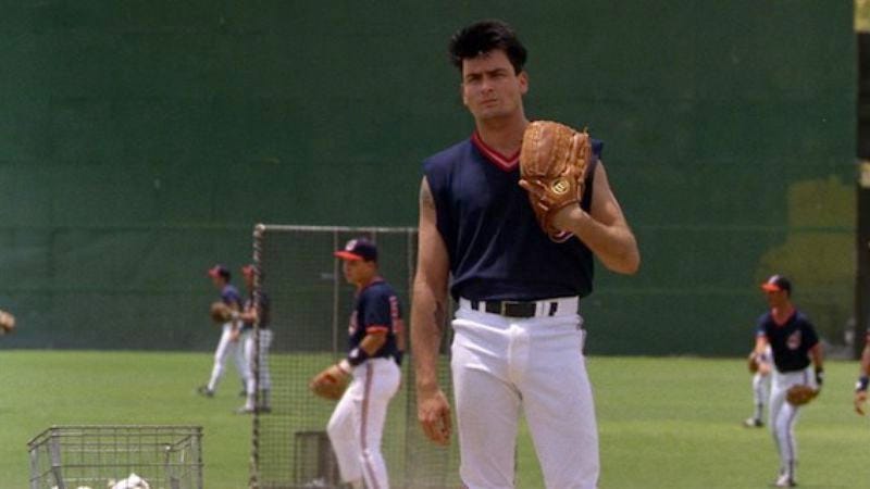 Illustration for article titled Charlie Sheen urges angry mobs to rise up and demand Major League 3