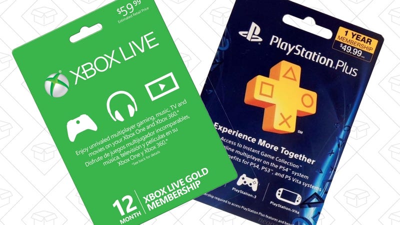 2 Years PlayStation Plus, $91 with code PSHOPSAVE15 | 2 Years Xbox Live Gold, $85 with code PSHOPSAVE15