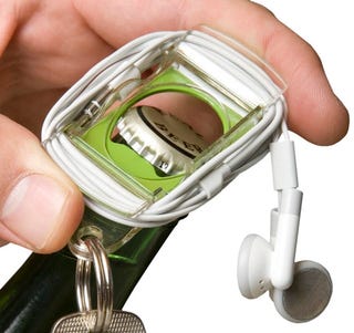 Illustration for article titled Mophie Bevy is an iPod Shuffle Case, Bottle Opener