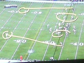 Illustration for article titled Jon Gruden Branches Out Into Telestrator Boob Art