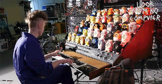 Man Redefines Horror By Building a Singing Furby Organ Man Redefines Horror By Building a Singing Furby Organ