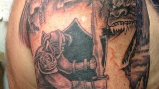 Illustration for article titled Skyrim Tattoo Turns Reader's Boss Into RPG Hero