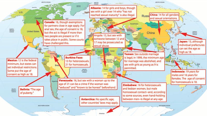 The Age Of Consent Around The World 8860