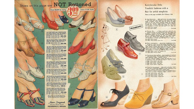 Illustration for article titled Let's Shop for Shoes in the 1940s
