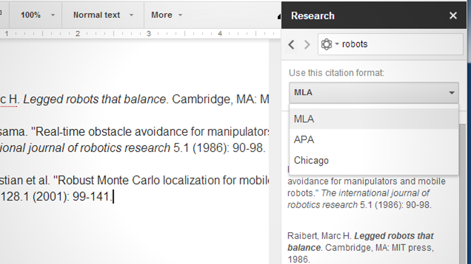 how to insert a citation in mka