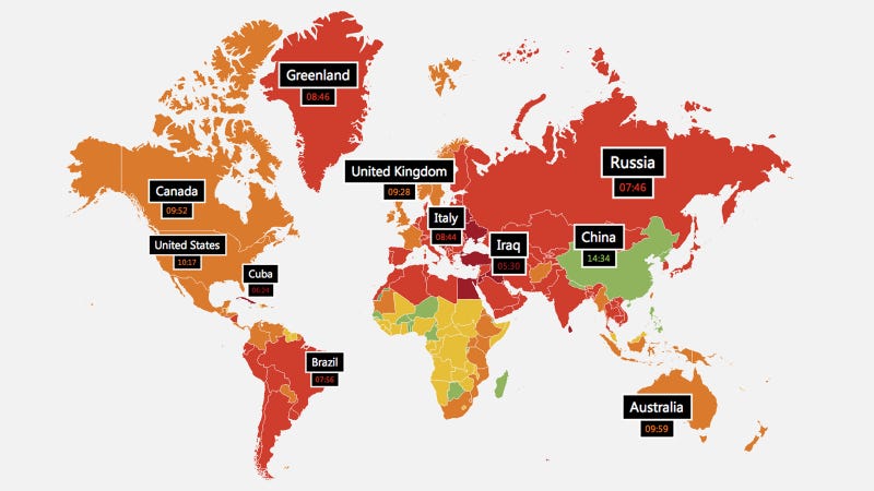 Which Countries Last The Longest Watching Porn Damn China