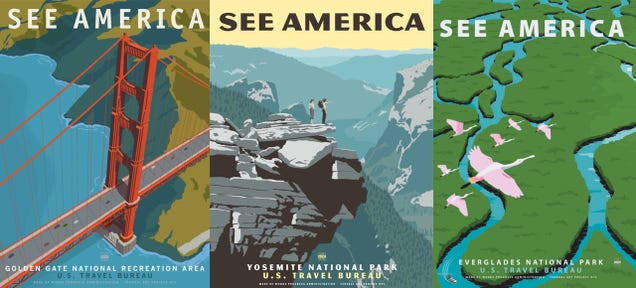 Express Your American Pride with Vintage-Style National Park Posters