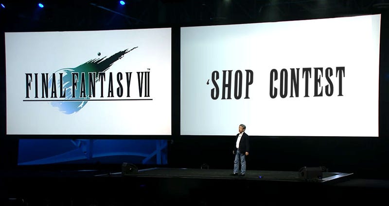 Illustration for article titled Kotaku 'Shop Contest: The Worst Final Fantasy VII Announcement
