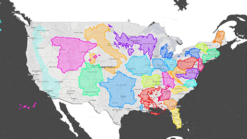The Size Of Countries In Real Life Versus The Size Of