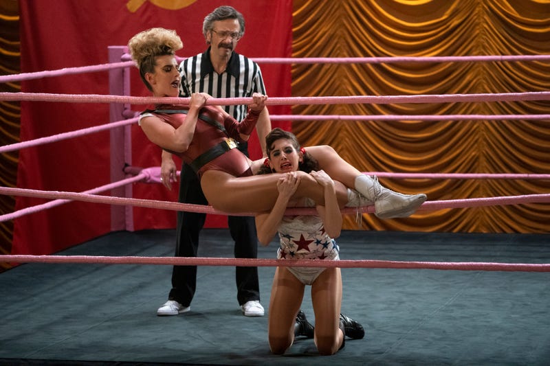 Illustration for article titled All it takes is a “Freaky Tuesday” for GLOW to put wrestling front and center again