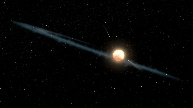 Artist’s depiction of a dusty ring around Boyajian’s Star.