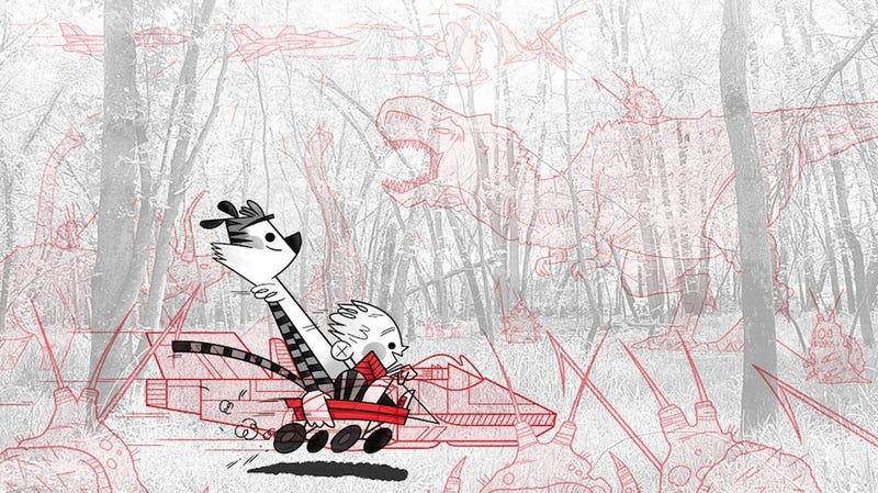 Illustration for article titled Calvin and Hobbes enjoy an imaginative summer and winter
