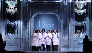 Illustration for article titled Dior Garment Workers Take A Bow On The Catwalk