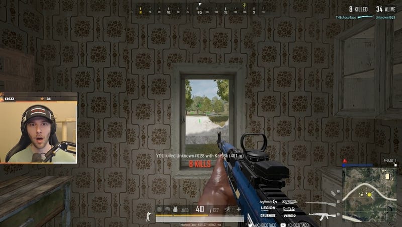 Illustration for article titled Streamer Tries To Test PUBG Bug, Accidentally Lands Shot Of A Lifetime