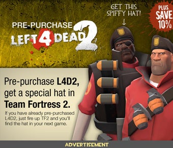 Illustration for article titled Preorder Bonus Puts L4D Headwear in Team Fortress 2