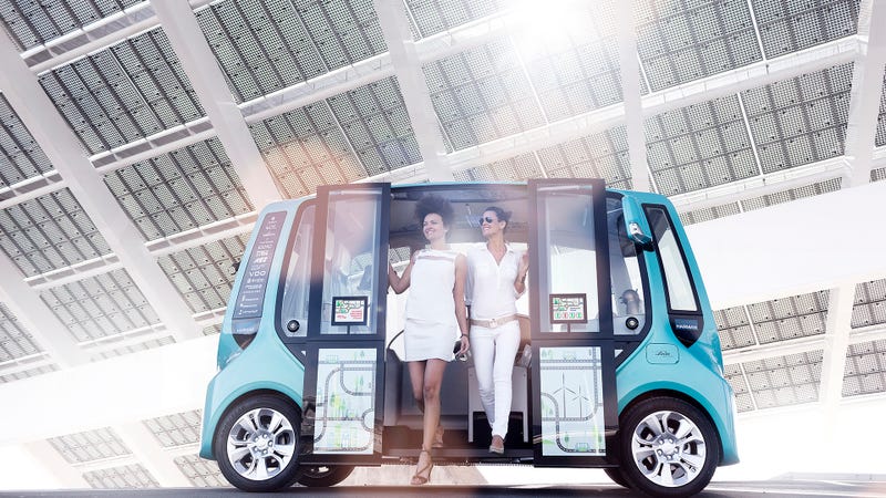 Illustration for article titled The Rinspeed Micro Max Is A Mini-Sized Bus From The Future